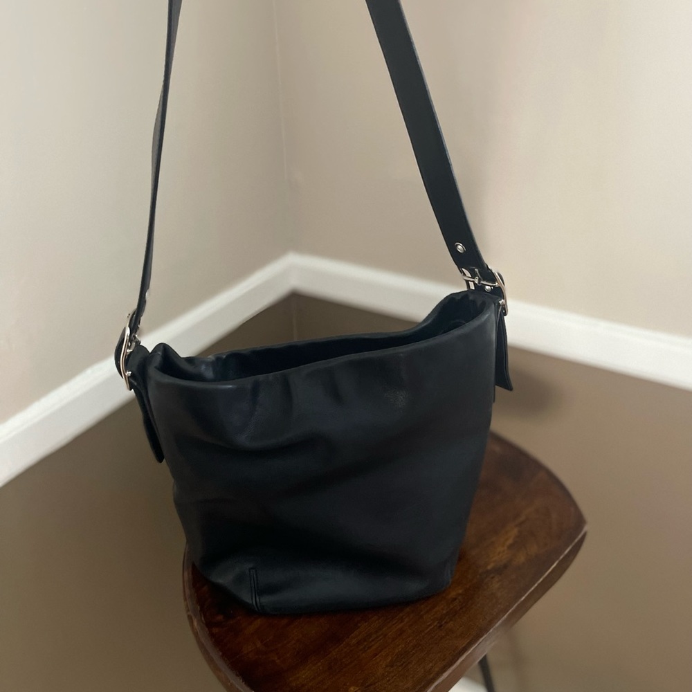 Coach 9186 Bucket bag black leather.